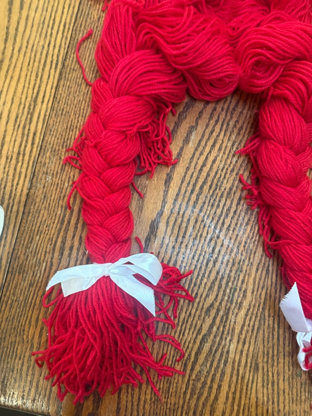 Red Yarn Rag Doll Wig + BONUS New Spirit Wig Cap great for Raggedy Ann or Sally - Picture 7 of 12